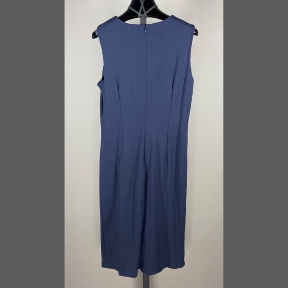 J McLaughlin Dress Womens Medium blue pencil sheath preppy classic - Picture 7 of 9